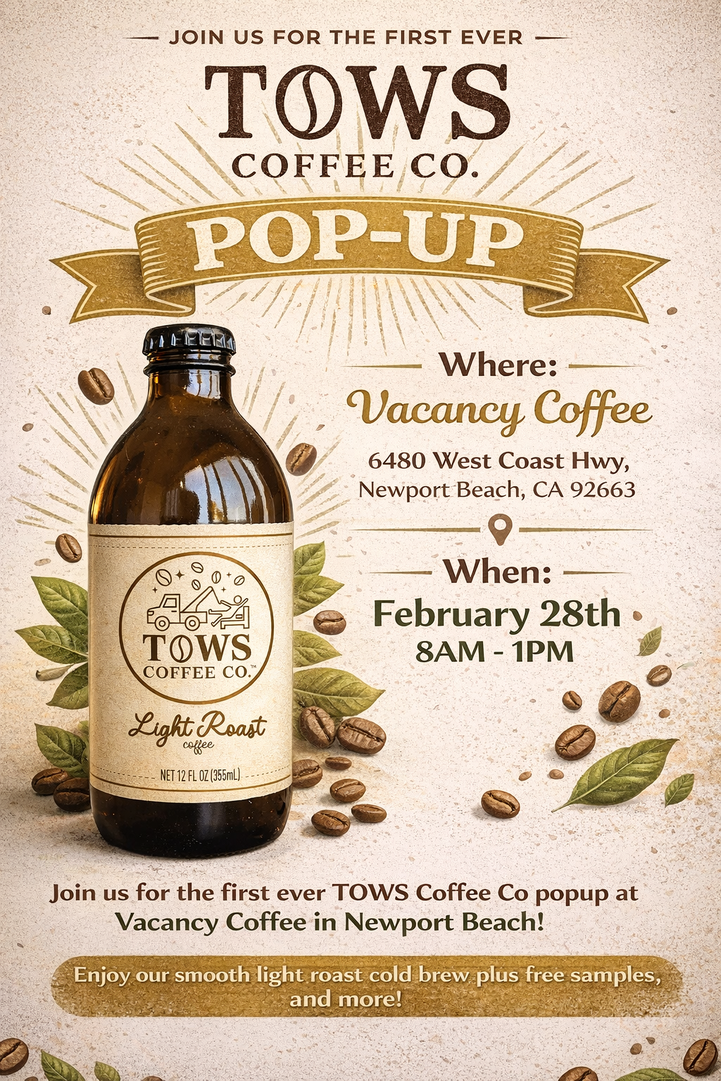 We're Popping Up in Newport Beach — Come Meet Us at Vacancy Coffee